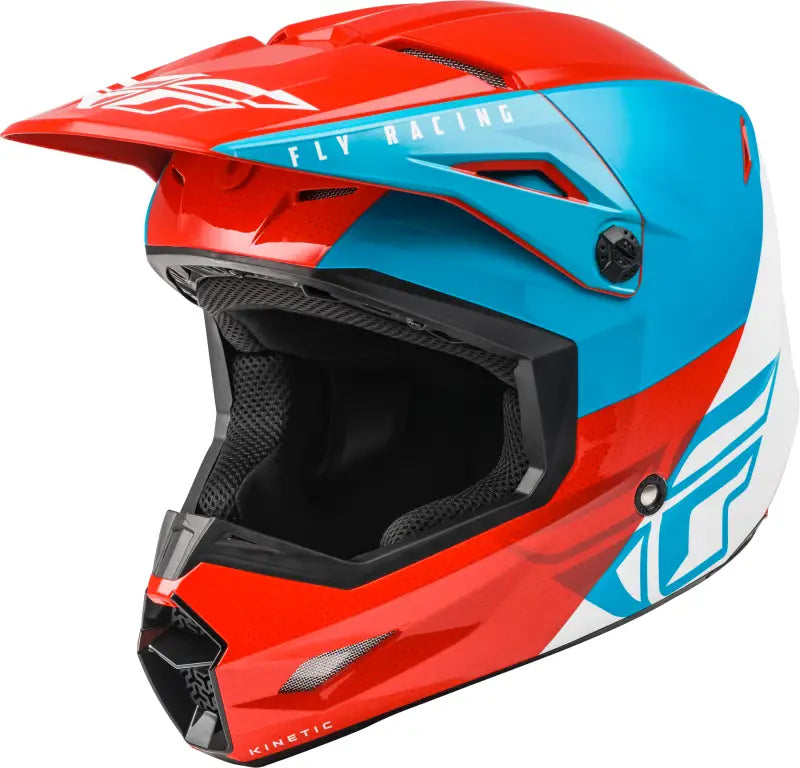 Youth Kinetic Straight Edge Helmet Red/White/Blue Yl wps-73-8632yl