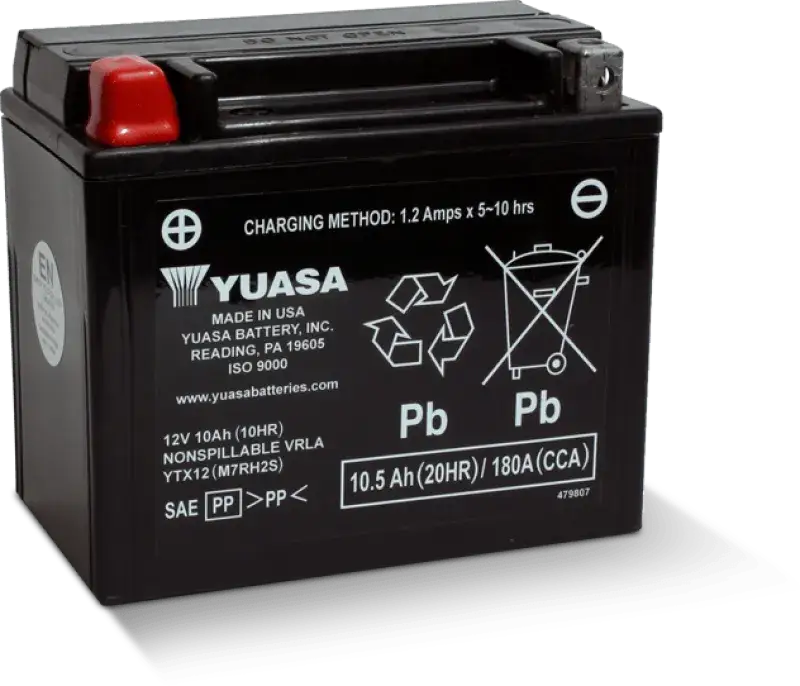 Yuasa YTX12 Maintenance Free AGM 12 Volt Battery 687863